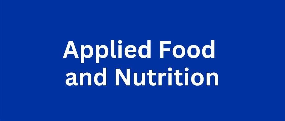 applied food and nutrition